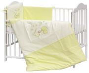 Dětská postýlka s kompletní výbavou Scarlett 120 x 60 cm - Měsíček - zelená