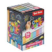 Křídy tabulové 36 ks bílé + barevné 8 cm 24 m+