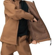 Dětská softshellová bunda duo Brown - hnědá Esito