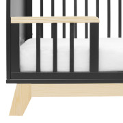 Dětská postýlka se zábranou Marcus 120 x 60 cm grafit/přírodní New Baby