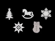 Dřevěné dekorace vánoční k zavěšení/domalování 