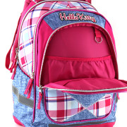Školní batoh Hello Kitty - Růžovo-modré kostky