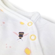 Overal tenký krátký Tisk Outlast® UPF 50+ bílá čmeláci Little Angel