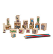 Dřevěná razítka v krabičce Prales Melissa & Doug 