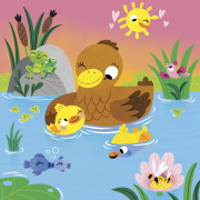 My arts&crafts Mini Sametové omalovánky Chutná zvířátka od 18 měsíců Janod