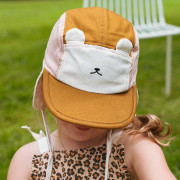 Kšiltovka Ours'on pink - brown s ochranou krku UPF 50+ KiETLA