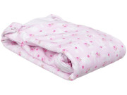 Letní spací pytel, zajíc růžový zip na boku