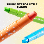 Jemné voskovky Smývatelné Glitter 24 ks