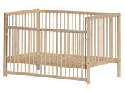 Dětská postýlka Dominik ECO - přírodní (borovice), stahovací bočnice 140 x 70 cm Scarlett