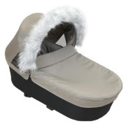 Universální ozdobný lem z umělé kožešiny pro stříšky dětských kočárků