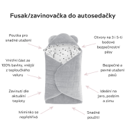 Fusak/zavinovačka/deka do autosedačky Sleepee Bamboo