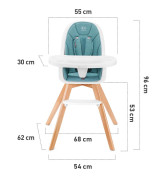 Židlička jídelní 2v1 Tixi Kinderkraft 2020