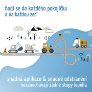 Nástěnné samolepky do dětského pokoje, Tractors on street Sipo