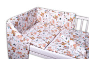 3-dílná sada Mantinel s povlečením Pohádková zvířátka bílá Baby Nellys