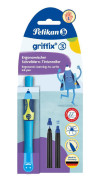 Inkoustový roller pro leváky, Griffix 3 Modrá