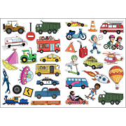 Omalovánky A4 se samolepkami Doprava