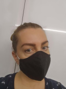 Látková respirační rouška - maska dámská jednovrstvá černá letní