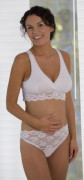 Podprsenka těhotenská / kojící s krajkou bílá