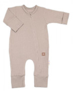 Rostoucí žebrovaný overálek, čepička a botičky Nature - toffi Baby Nellys
