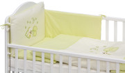 Dětská postýlka s kompletní výbavou Scarlett 120 x 60 cm - Měsíček - zelená