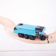 Elektrická lokomotiva Mallard modrá Bigjigs Rail 