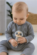 Dětská pískací plyšová hračka s kousátkem New Baby Sloth