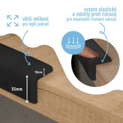 Ochranná páska pěnová pro ochranu hran a rohů nábytku 2 m Sipo
