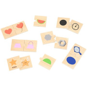 Dřevěné puzzle dvojice - tvary