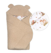 Beránková zavinovačka s kapucí bavlna/beránek Teddy