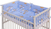 Dětská postýlka s kompletní výbavou 120 x 60 cm, mráček modrá Scarlett