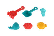 Sada na písek plast lopatka, hrabičky, formičky 4 ks 