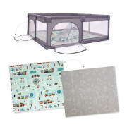 Ohrádka Playpark Grey s matrací BabyGo