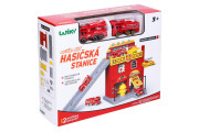 Hasičská stanice s autíčky 2 ks + doplňky