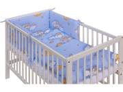 Dětská postýlka s kompletní výbavou 120 x 60 cm, mráček modrá Scarlett 