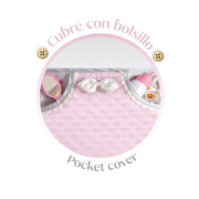 Skládací kočárek pro panenky se slunečníkem a taškou Sophie 60 cm DeCuevas