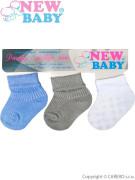 Kojenecké pruhované ponožky New Baby barevné - 3ks