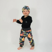 Dětské tepláky s vysokým pasem Smile - šedá Esito