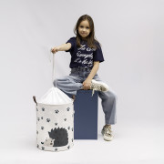 Koš na hračky bavlněný uzavíratelný 43 l Sipo