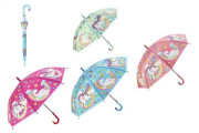 Deštník plastový s motivem Jednorožec 4 barvy