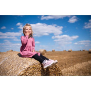 Šaty tenké s dlouhým rukávem Outlast® UV 50+ tm. starorůžové Little Angel