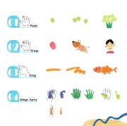 Malování prstovými barvami Level 1 Svět 30 listů