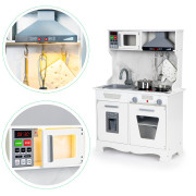 Velká dřevěná kuchyňka pro děti se světly a zvuky + příslušenství