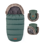 Set zimní fusak Comfy 4 v 1 + rukavice na kočárek Furry Petite & Mars
