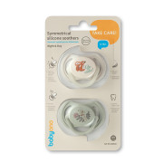 Dudlíky silikonové symetrické 6 - 18 m, 2 ks BabyOno
