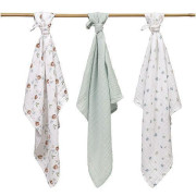 Mušelínové plenky Super Soft růžové 3 ks 70x70 cm BabyOno