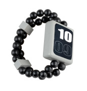 Hodinky náramkové dřevěné oboustranné černé Detoa