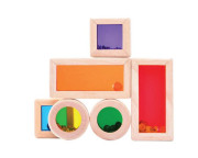 Wonderworld Dřevěné chrastící duhové kostky