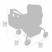 Můj první kočárek pro panenky s taškou Verona - 56 cm DeCuevas