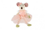 Myš/Myška baletka sedící látka 20 cm růžová 