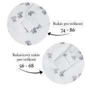 Kojenecký overal na spaní Sloneček bílá Esito